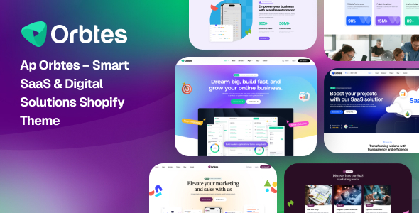 Ap Orbtes – Smart SaaS  Digital Solutions Shopify Theme