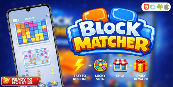 Block Matcher – Construct 3 – HTML5 Complete Game