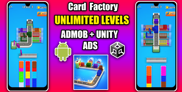 Card Factory Sort Puzzle 3D Unity Game Source Code