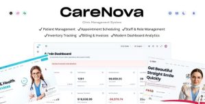 CareNova — Clinic Management Web App | Medical SaaS, Patient  Appointment Management