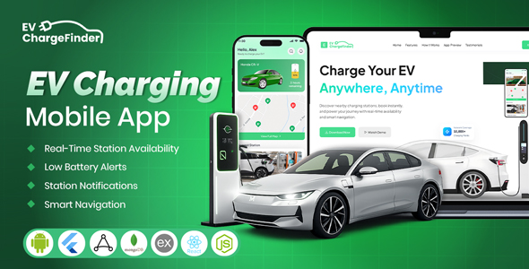 EV Charging Station Finder App with Booking  Admin Panel | Flutter EV Charging System