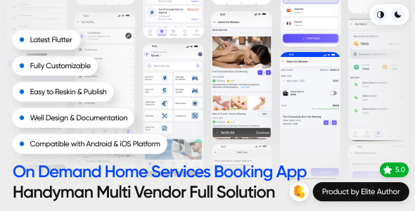 Fixora – On Demand Home Services Booking App | Salon, Barber, Handyman | Multi Vendor Full Solution