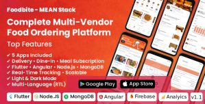 FoodBite Multi Restaurant – Food Delivery App with NodeJS, MongoDB Angular  Flutter