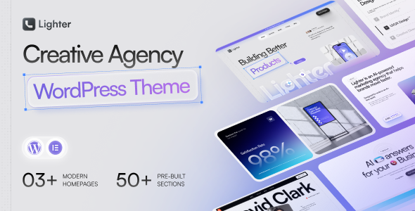 Lighter – Creative Agency  Portfolio WordPress Theme