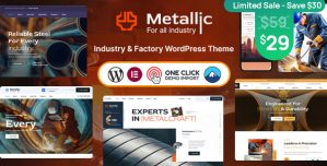 Metallic – Industry  Manufacturing Factory WordPress Theme