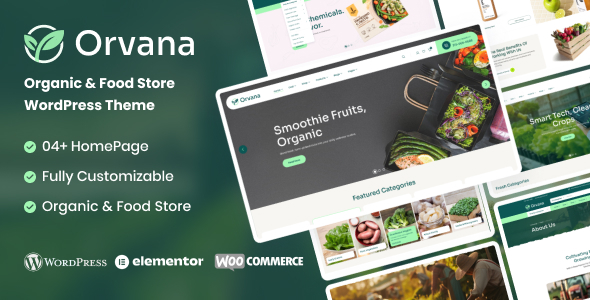Orvana | Organic  Food Store WooCommerce WordPress Theme
