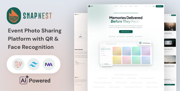 SnapNest – Event Photo Sharing Platform with QR  Face Recognition