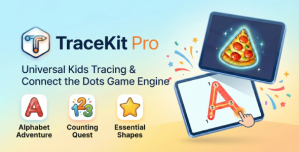 TracerKit – Kids Tracing  Connect the Dots HTML5 Game Engine with Level Editor