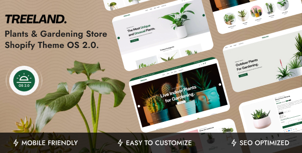 Treeland – Plants  Gardening Store Shopify Theme OS 2.0