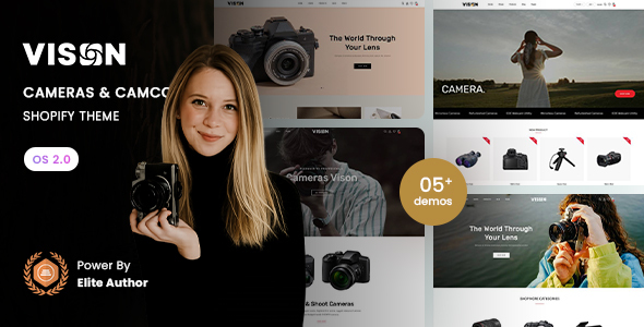 Vison - Cameras  Camcorders Shopify 2.0 Theme