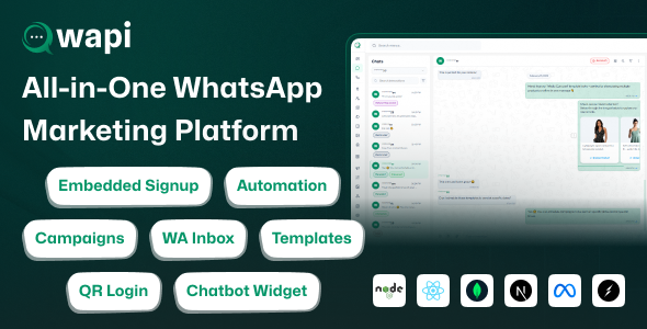Wapi – WhatsApp CRM SaaS with Chatbot Flow Builder, API Automation  Multi-Tenant System