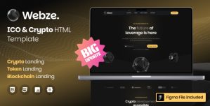 Webze – ICO  Crypto Landing Page Template