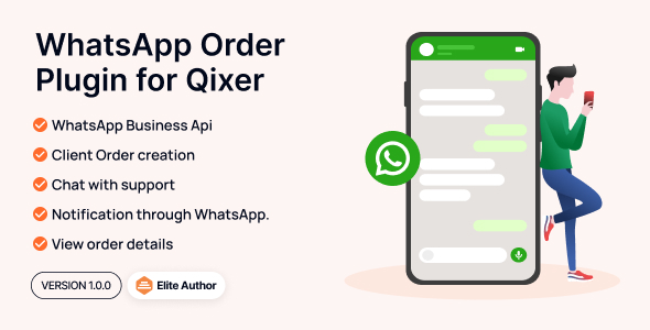 WhatsApp Order Plugin for Qixer - Multi-Vendor On demand Handyman Service Marketplace