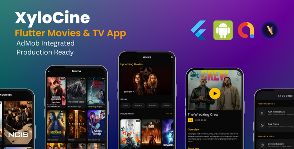 XyloCine – Flutter Movies  TV Shows App with AdMob Monetization  – Android