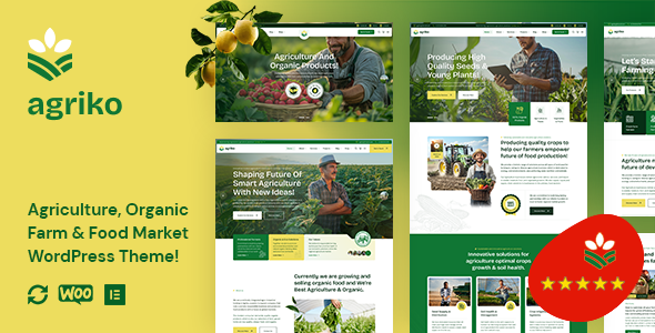 Agriko - Agriculture, Organic Farm  Food Market WordPress Theme