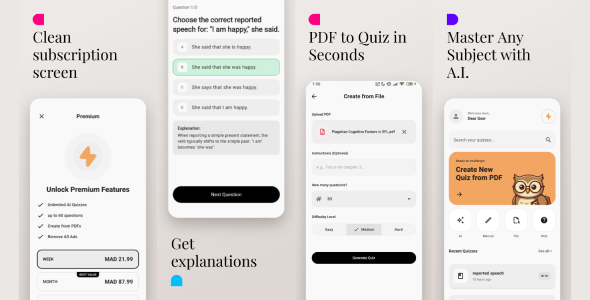 AI Quizz Creator - Kotlin Compose Multiplatform (Android  Web)