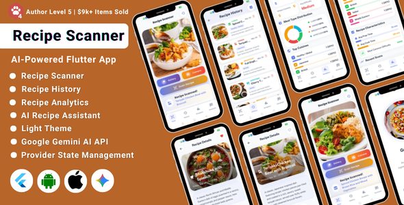 AI-Powered Recipe Scanner Flutter App | Food Recognition Nutrition