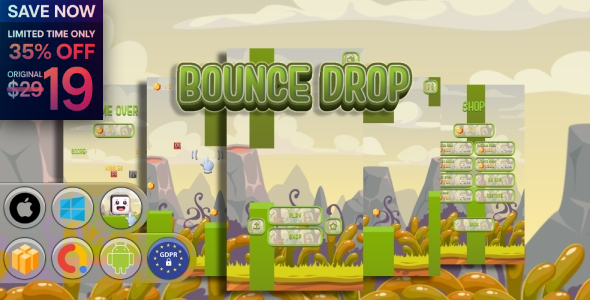 Bounce Drop Game Template