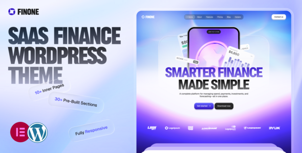 Finone – Finance, SaaS  Business WordPress Theme