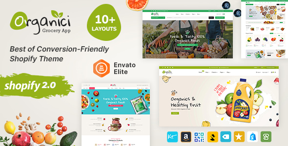 Organici - Fresh Food  Grocery Store - Shopify Multi-Purpose Theme