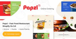 Papzi – Fast Food Restaurant Theme OS 3.0 (Theme Block)