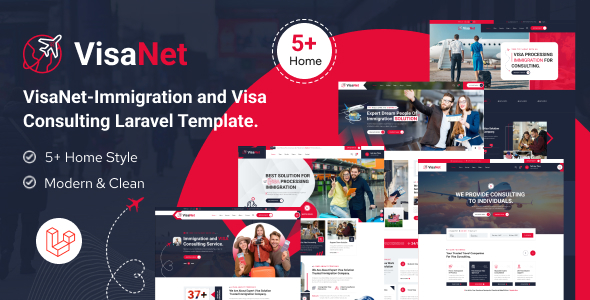 VisaNet – Immigration and Visa Consulting Laravel Template
