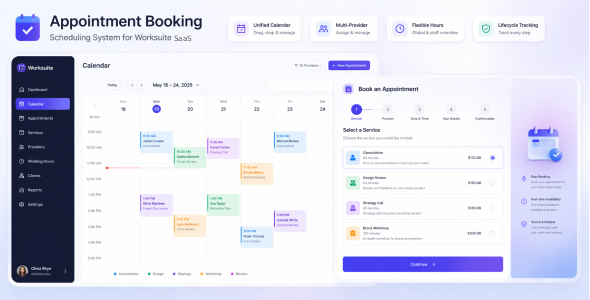 Appointment Booking  Scheduling System for Worksuite SaaS