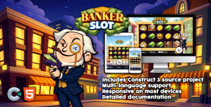 Banker Slot – Construct 3 HTML5 Game Source Code