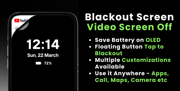 Blackout Screen Video Screen Off with AdMob Facebook Ads Android
