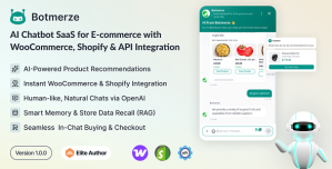 BotMerze – AI Chatbot SaaS for E-commerce with WooCommerce, Shopify  API Integration