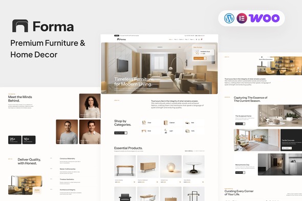 Forma – Home Furniture WooCommerce Elementor Pro Template Kit