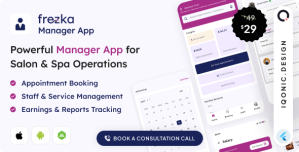 Frezka Manager – Spa  Salon Management and Booking Flutter Add-on App