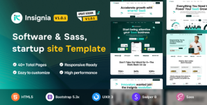 Insignia – Software, SaaS  Startup HTML5 Template