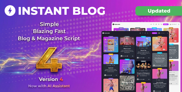 Instant Blog - Fast  Simple Blog Php Script