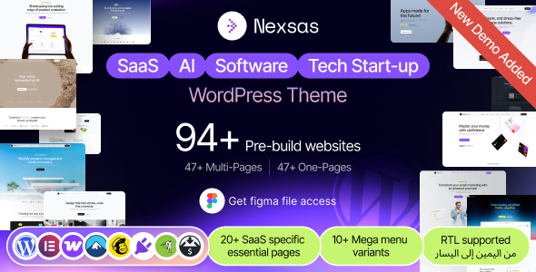 Nexsas | SaaS  AI Startup WordPress Theme