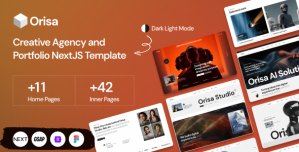 Orisa – Creative Agency  Portfolio NextJS Template