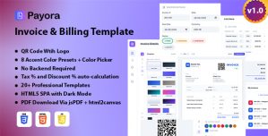 Payora | HTML5 Invoice  Billing Template With PDF Export