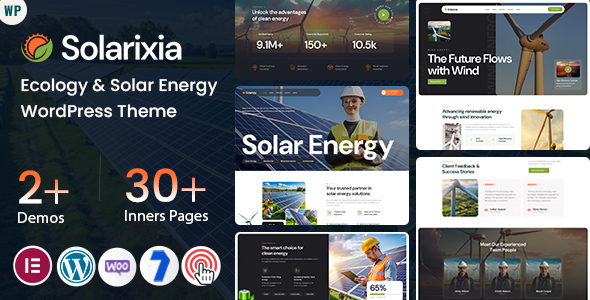 Solarixia - Ecology Solar Energy WordPress Theme