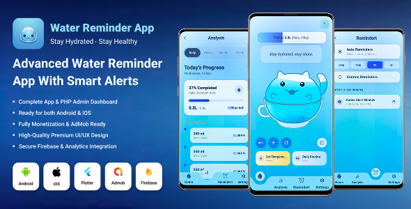 AquaIQ: AI-Powered Water Reminder Hydration Tracker (Flutter App)