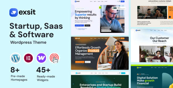 Exsit – Software, SaaS  Startup WordPress Theme