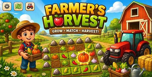 Farmer#039;s Harvest | HTML5 Game | Construct 3