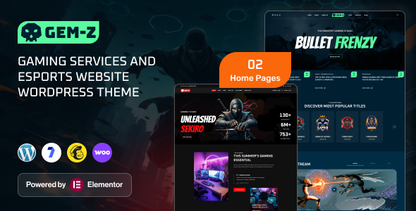 Gamezi – Ultimate eSports  Gaming WordPress Theme