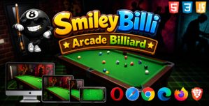 Smiley Billi Arcade Billiard  – HTML5 3D Sport Game