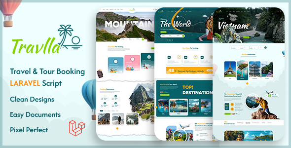 Travlla – Travel  Tour Booking Laravel System