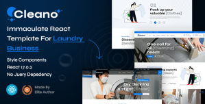 Cleano – Dry Cleaning Laundry Service React Template