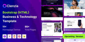 Clenzia – Business  Technology Bootstrap Template