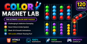 Color Magnet Lab | HTML5 Puzzle Game