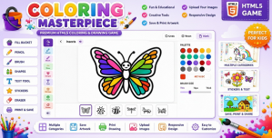 Coloring Masterpiece | Kids Coloring Book HTML5 Game