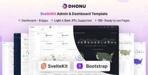 Dhonu – SvelteKit Admin  Dashboard Template