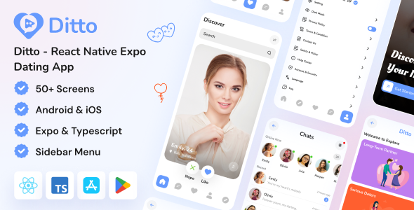 Ditto – React Native Expo Dating Mobile App Template